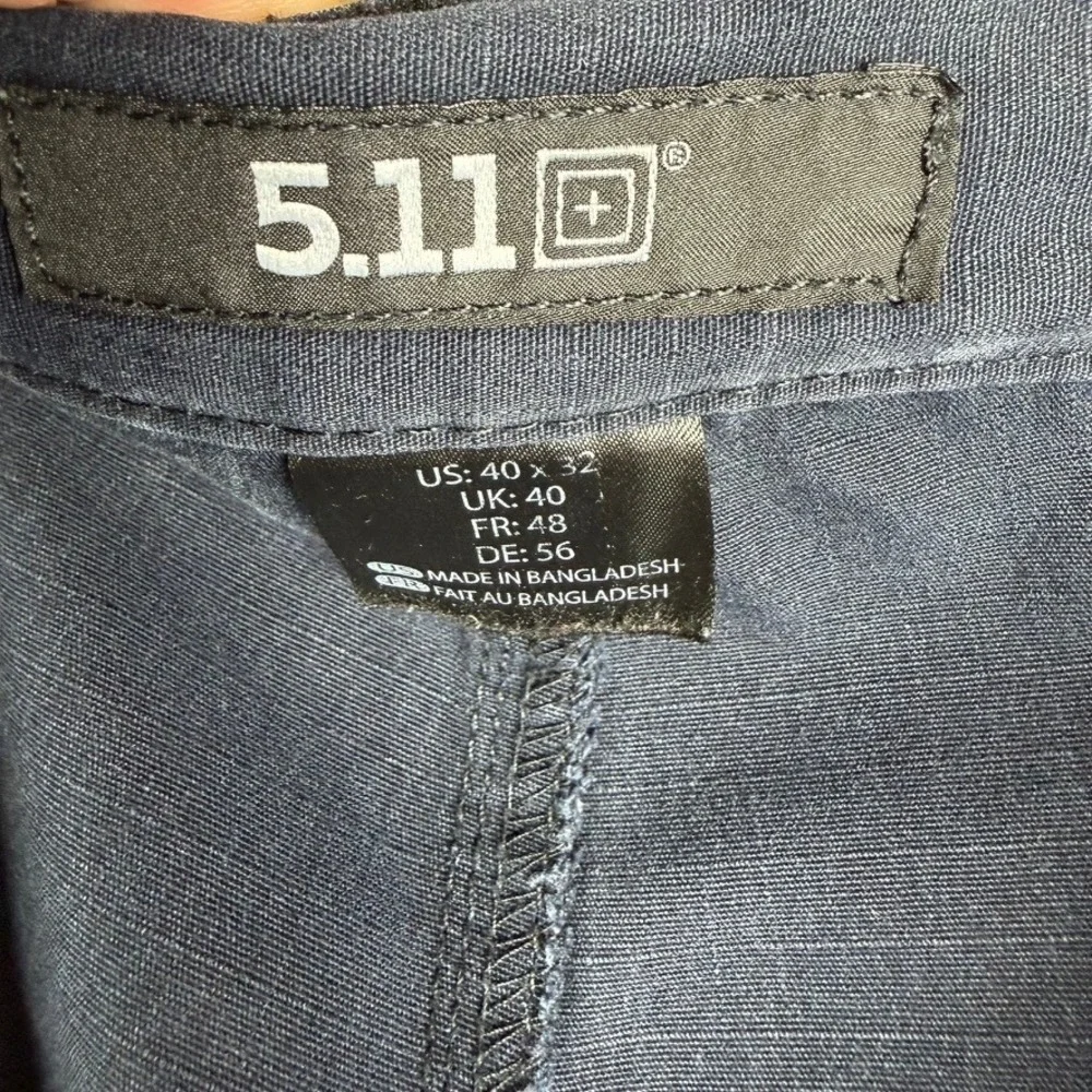 5.11 Tactical Mens 40x32 Navy Blue Cargo Pants Utility Workwear Trousers EDC 511